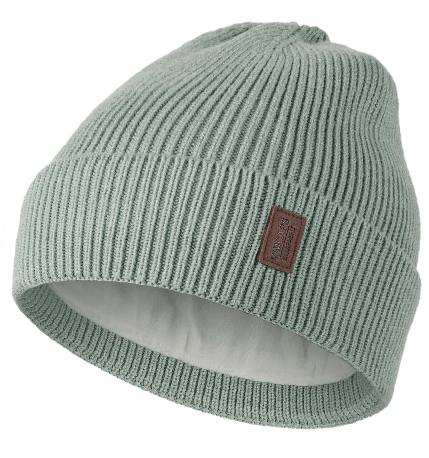 Wmcaps Winter Beanie for Men Women, Fleece Lined Beanie Soft Warm Knit Hat Ski Stocking Cuffed Cap